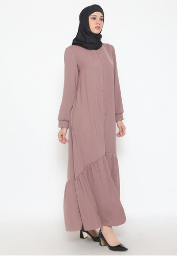 Jual Allev Khalila Dress Coklat Milo Original Zalora Indonesia