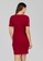 BADOMODA red Gendry Pleated Bodycon Dress With Lace And Buckle Detail 742EDAA9000BBFGS_3