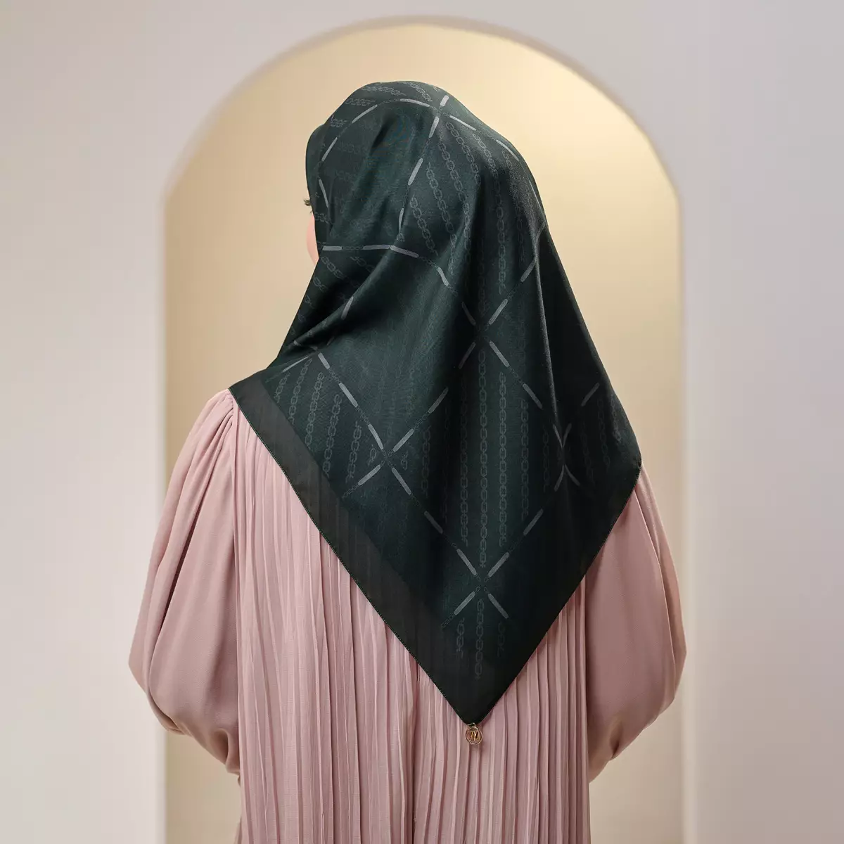 ZM Zaskia Mecca - Senandung Ink Scarf Tasdia Voil Hijab Motif - Harmoni Series | Square Segi Empat