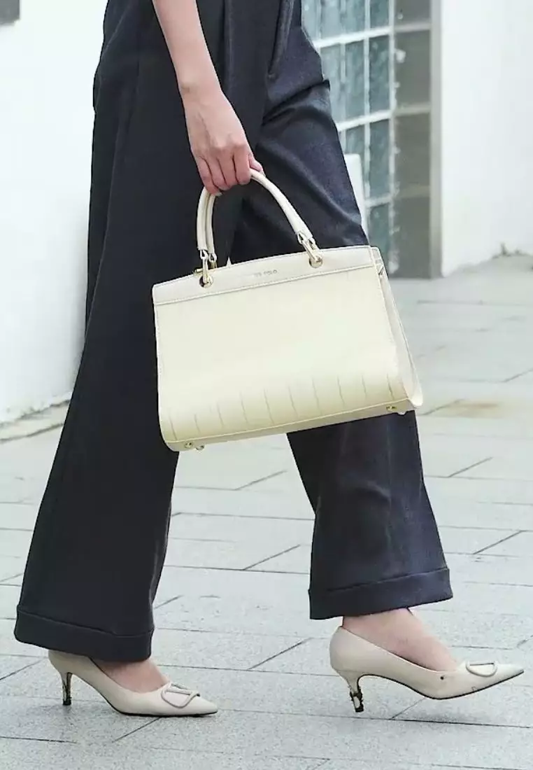 Women's Top Handle Bag / Sling Bag / Crossbody Bag / Shoulder Bag (手拿袋 / 斜孭袋 / 單肩包) - 米黃色