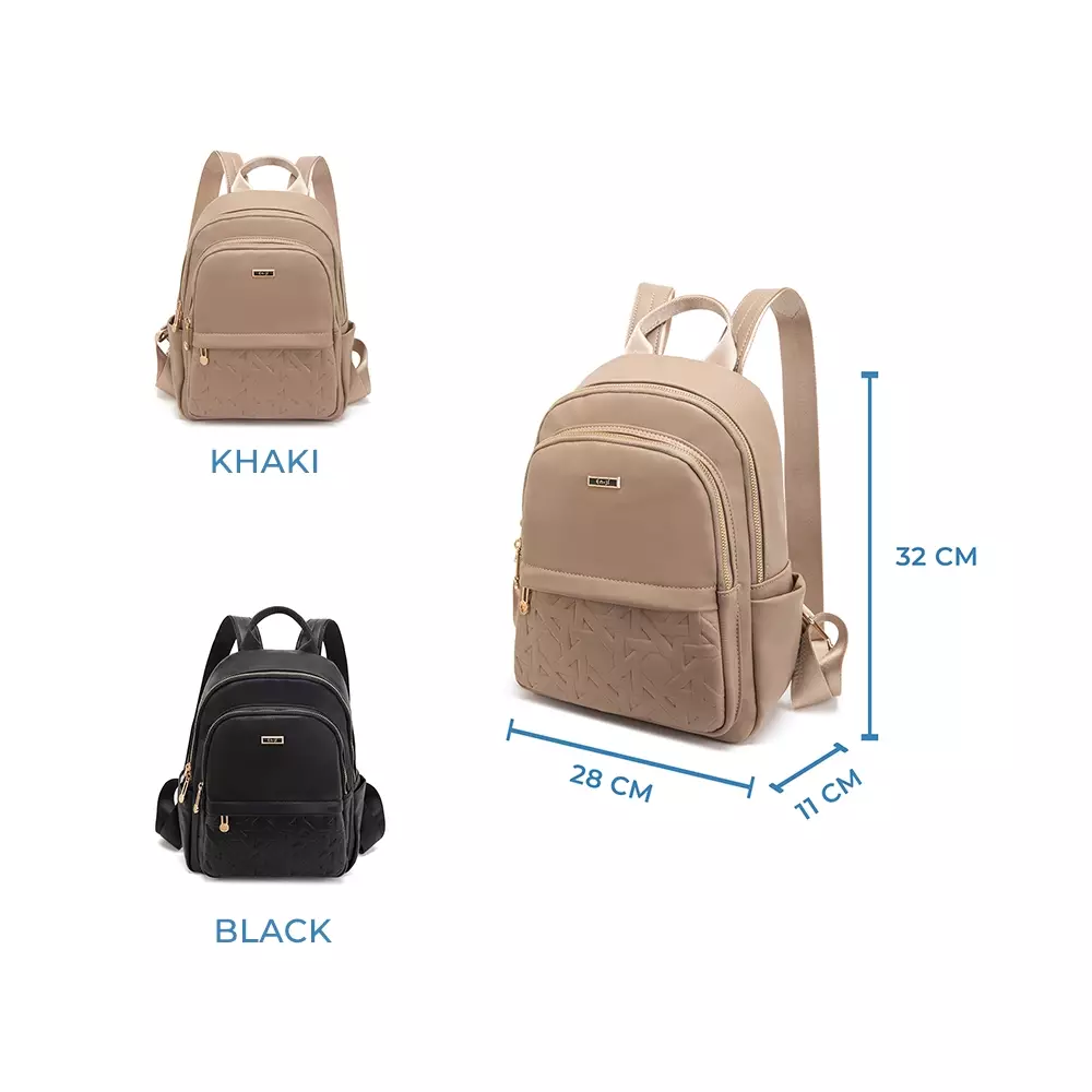 En-ji Yebina Backpack Wanita Warna Khaki