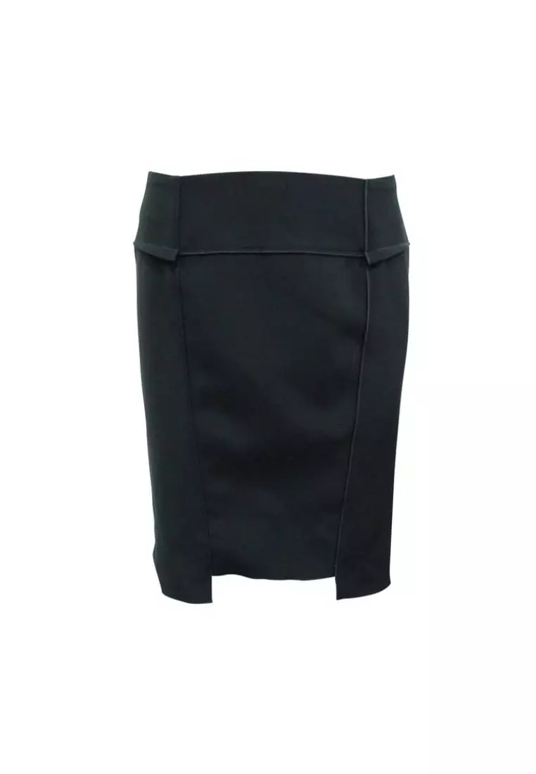 H and m black pencil skirt store
