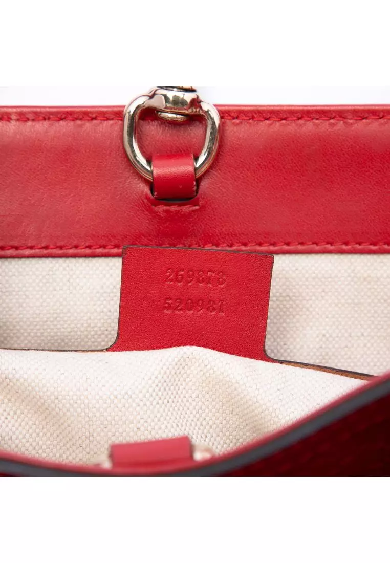 Pre-Loved Gucci Small Diamante Leather Craft Tote