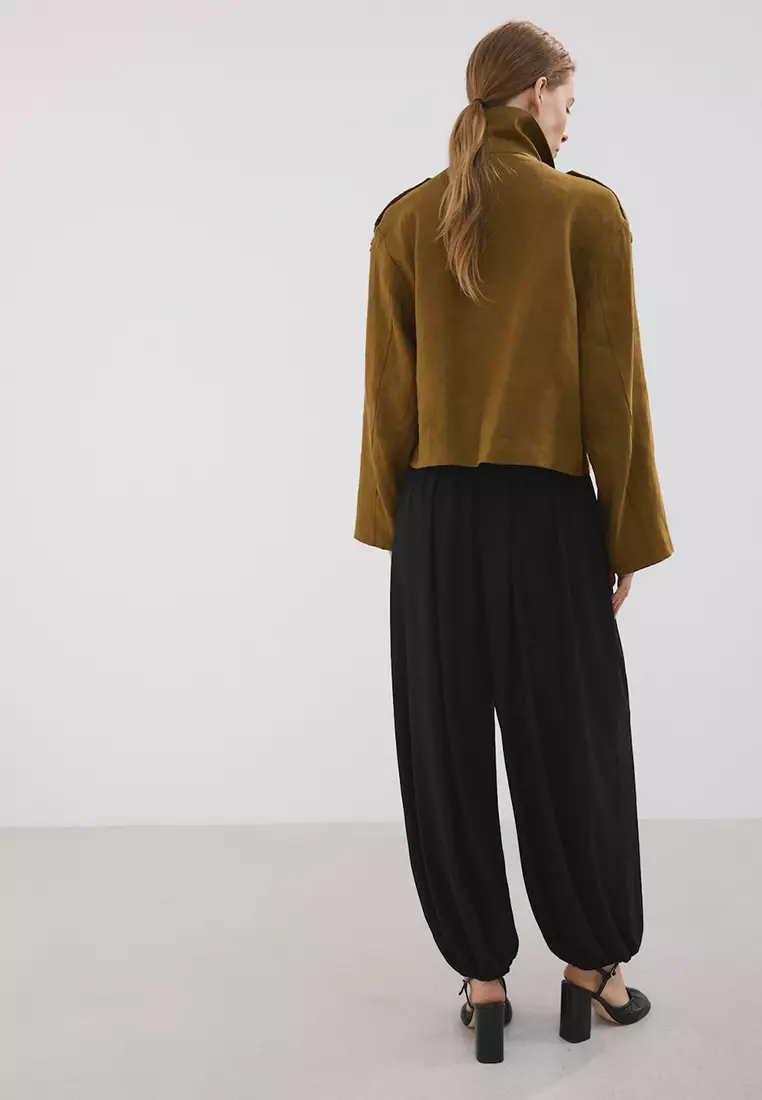 Mid-Rise Harem Pants