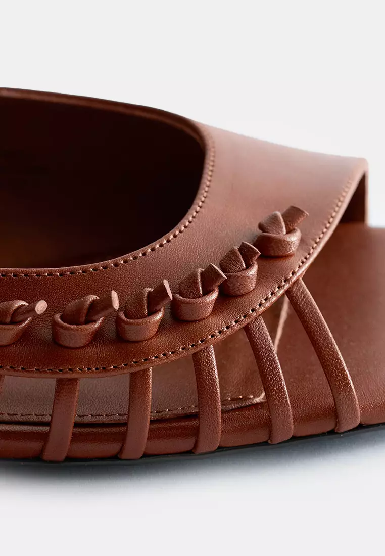 Leather Slingback Sandals