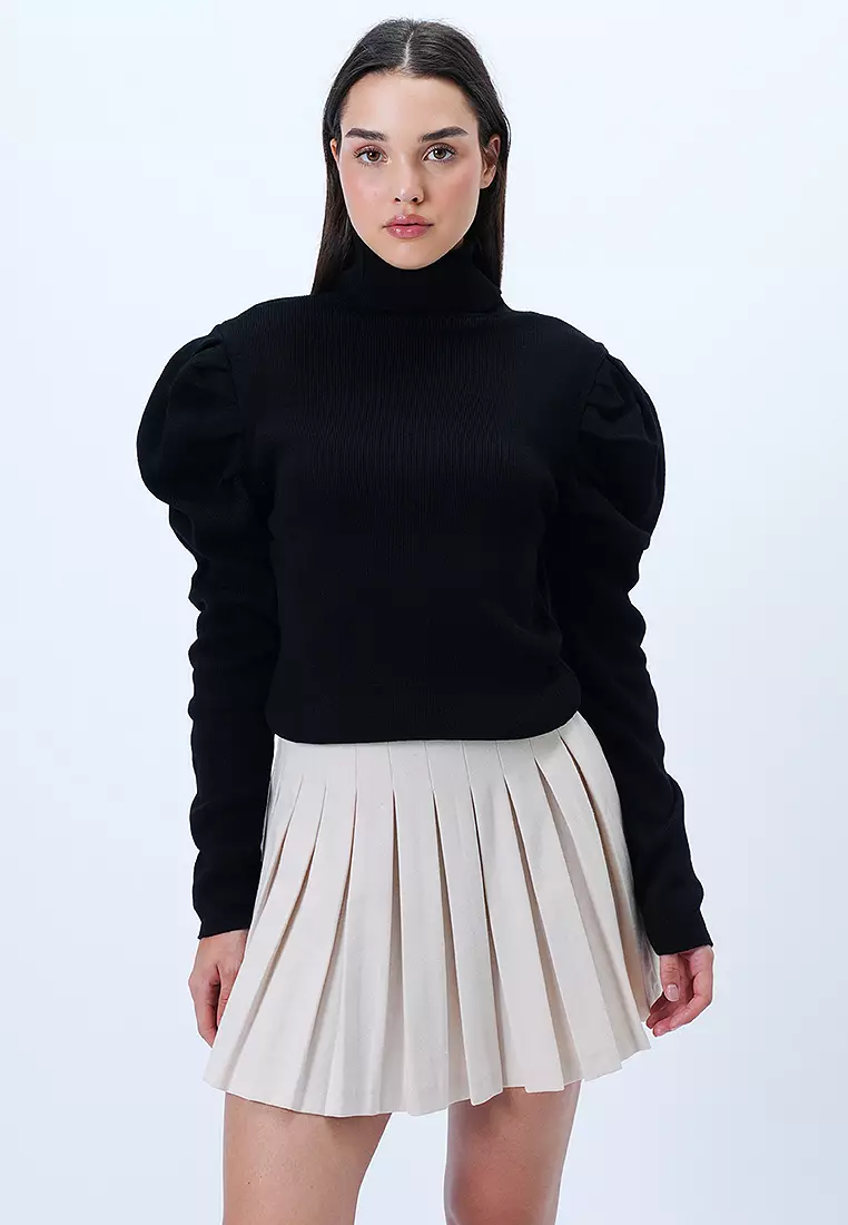 Turtleneck Princess Sleeve Sweater