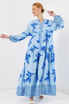 Blue Flower Patterned