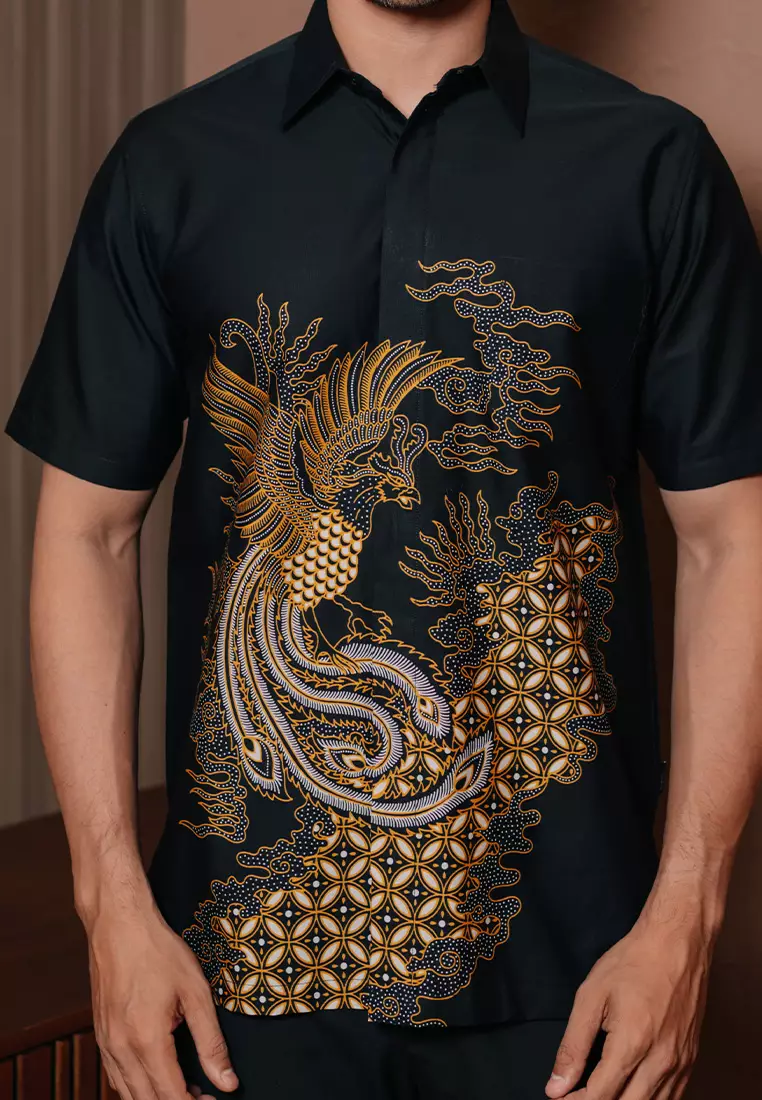 Hadinata Batik Premium Pria Kemeja Pendek Superfine Dewandaru Desvita