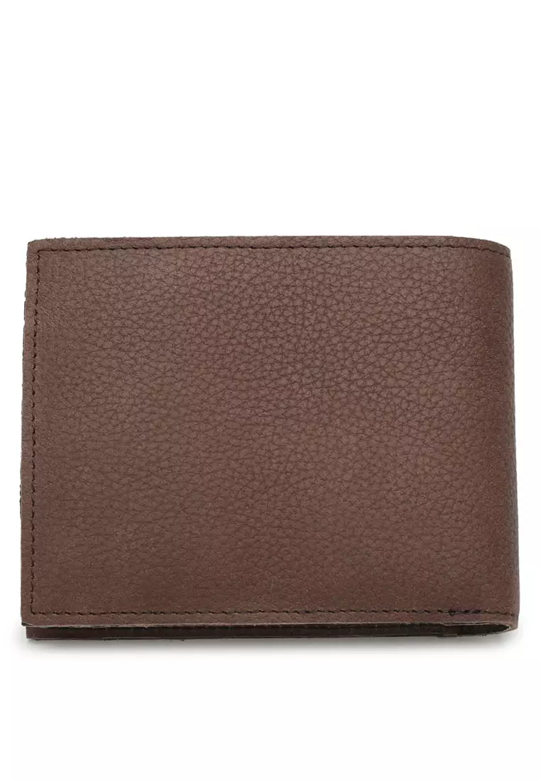 男士皮革 RFID 零錢雙折短夾 / 錢包  (Men's RFID Genuine Leather Bi Fold Center Flap Short Wallet With Coin Compartment)