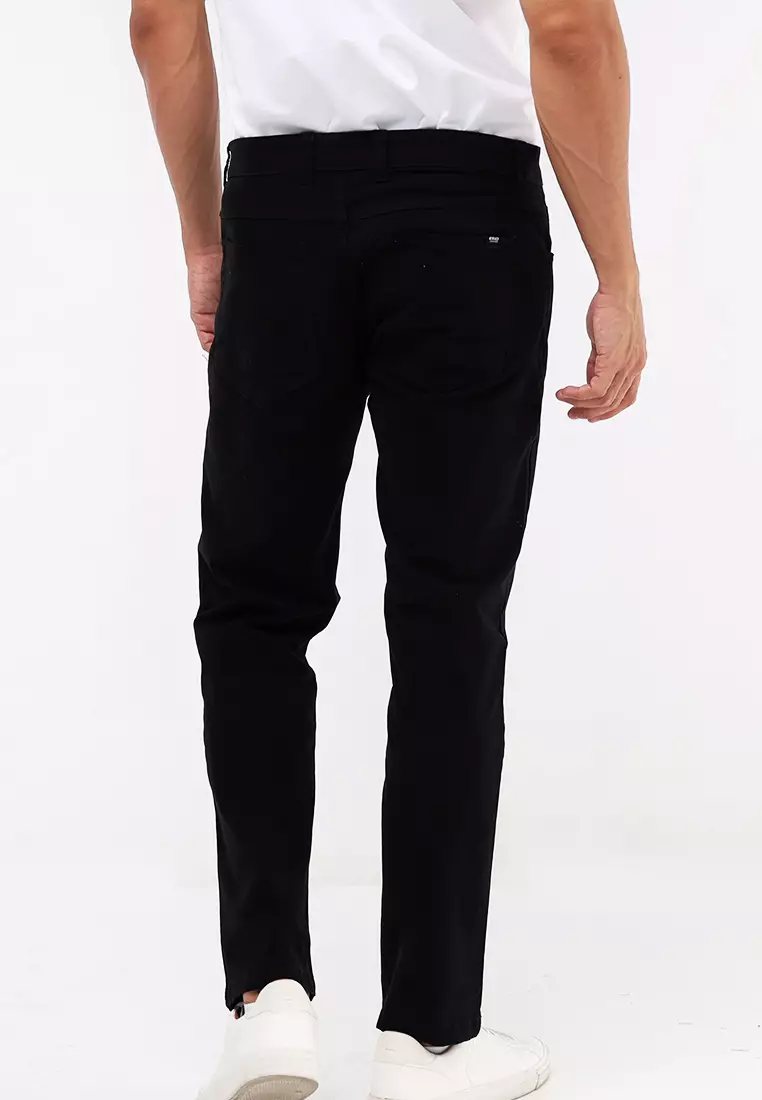 Colored Long Pants Slim Tapered Stretch