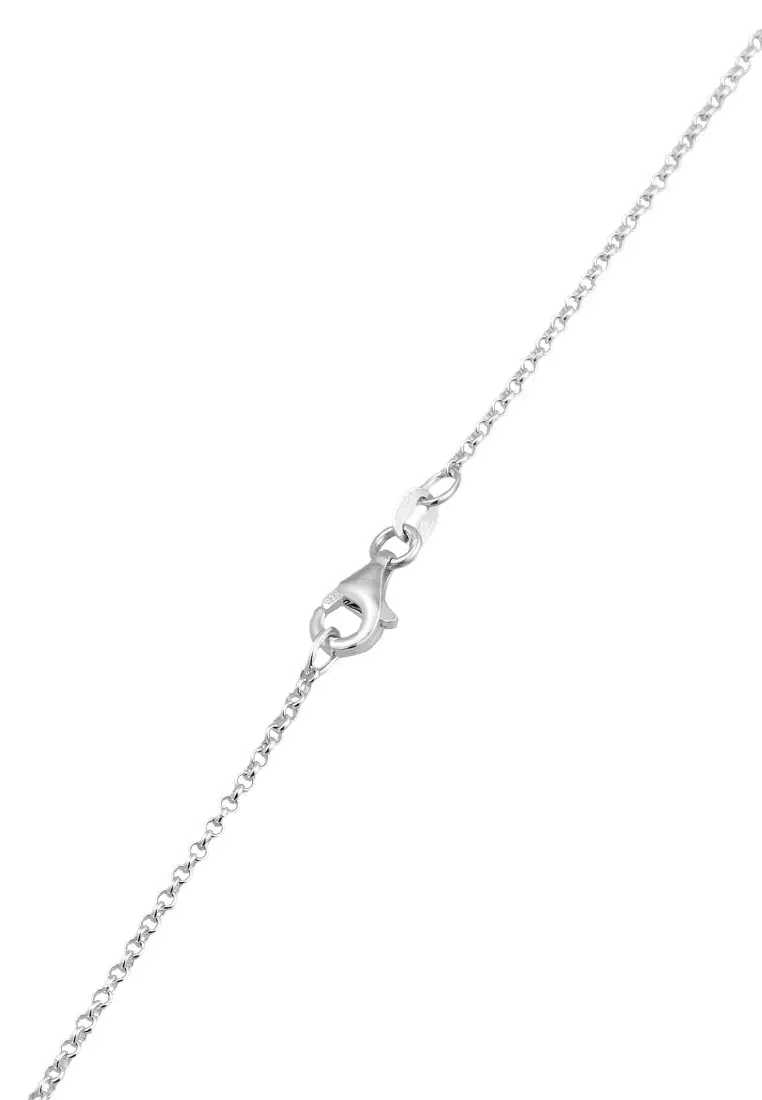 Kalung Perhiasan Perak 925 Wanita White Zirconia Drop