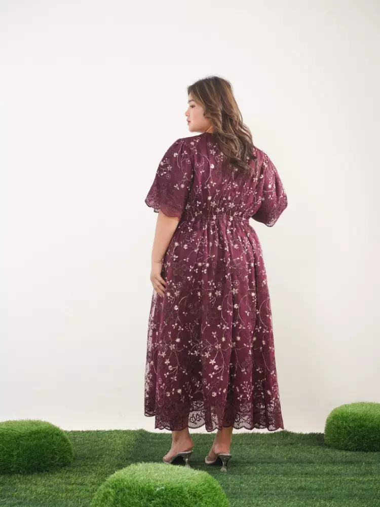 xtramiles Ladies dress eudora dress plum wine