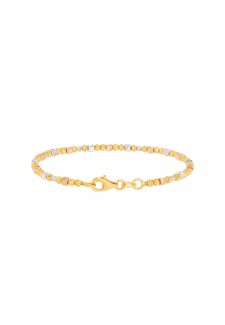HABIB Oro Italia 916 Yellow, Rose and White Gold Bangle GB8554-TI