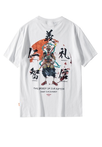 HAPPY FRIDAYS white Chinese Printed Short T-shirt NPH-SH221 D2733AA86E4EBEGS_1