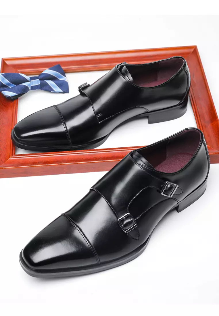 Leather Monk Strap Shoes MK5009-2