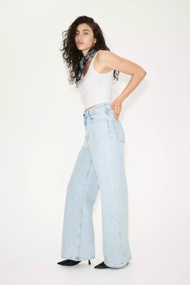 Bouclé denim jeans