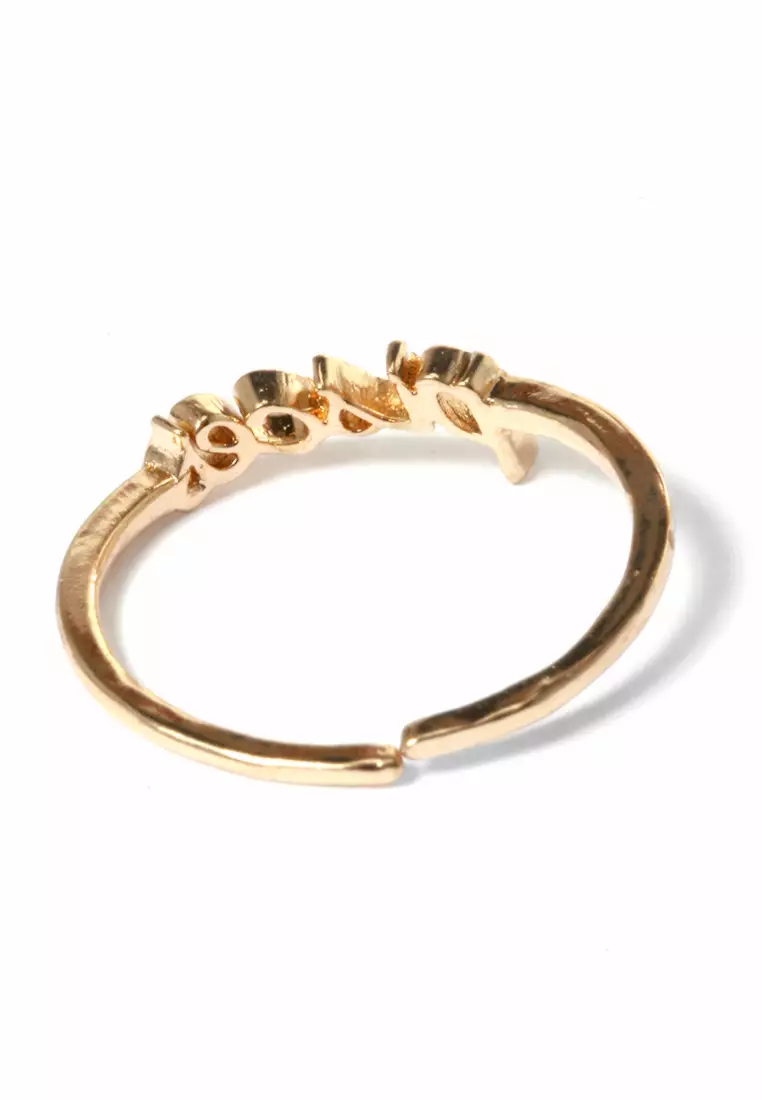 Ring Casual Rasi Bintang Perhiasan Aksesoris Fashion Wanita Gold - Pisces