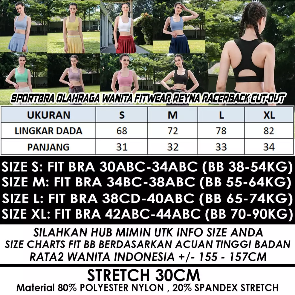 Fitwear SportBra Olahraga Wanita REYNA RACEBACK CUT-OUT - MUTED LILAC