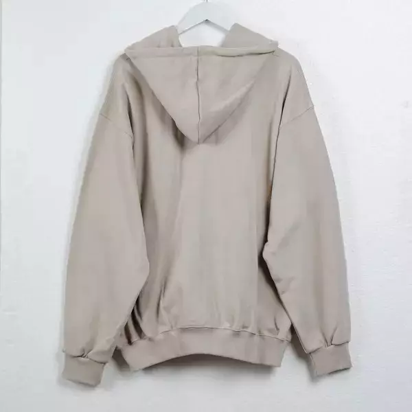 Jaket ADLV BOX BASIC LOGO POCKET ESSENTIAL BEIGE ZIP HOODIE 100% ORIGINAL