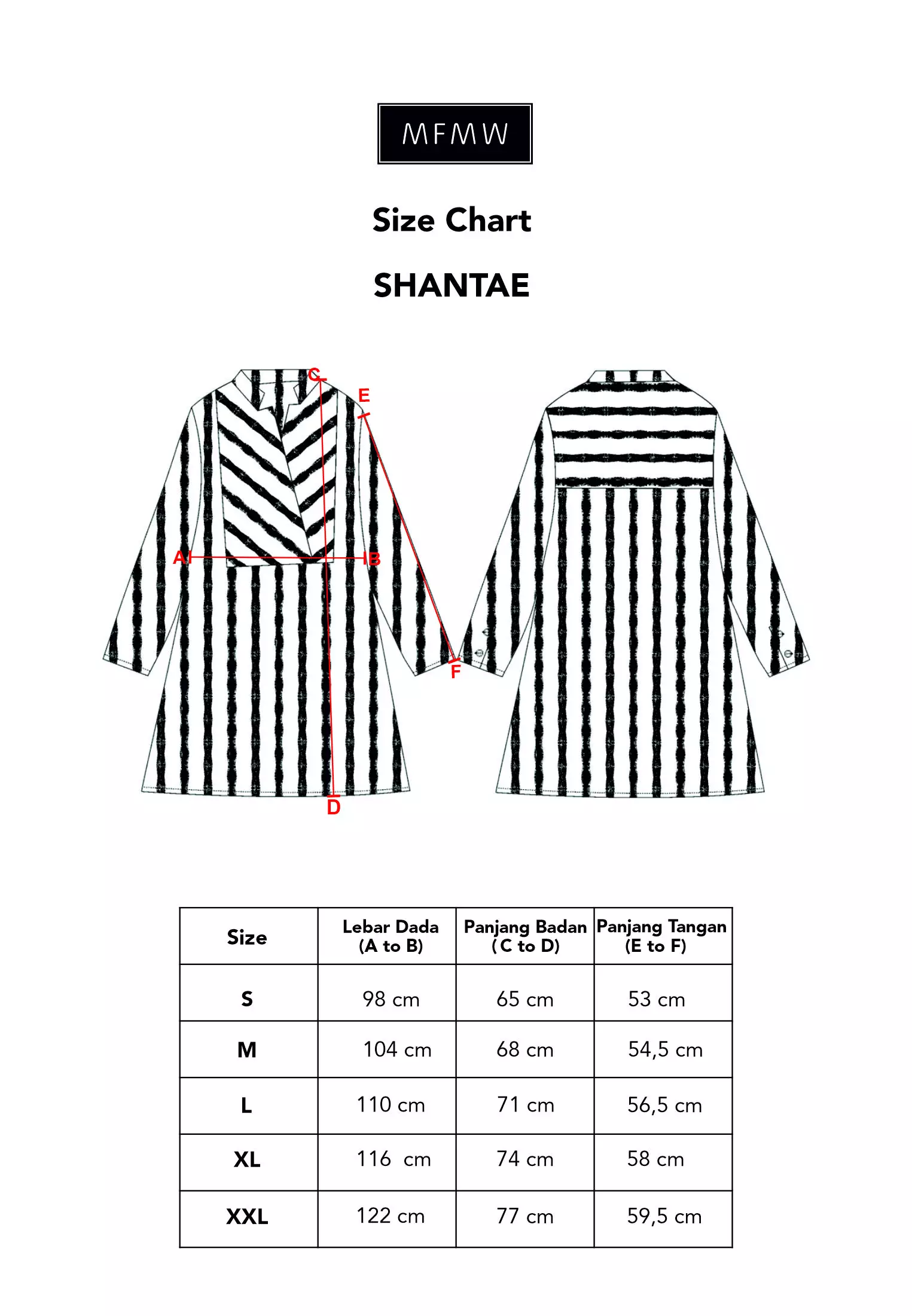 MFMW Shantae Atasan Blouse White Motif Stripe