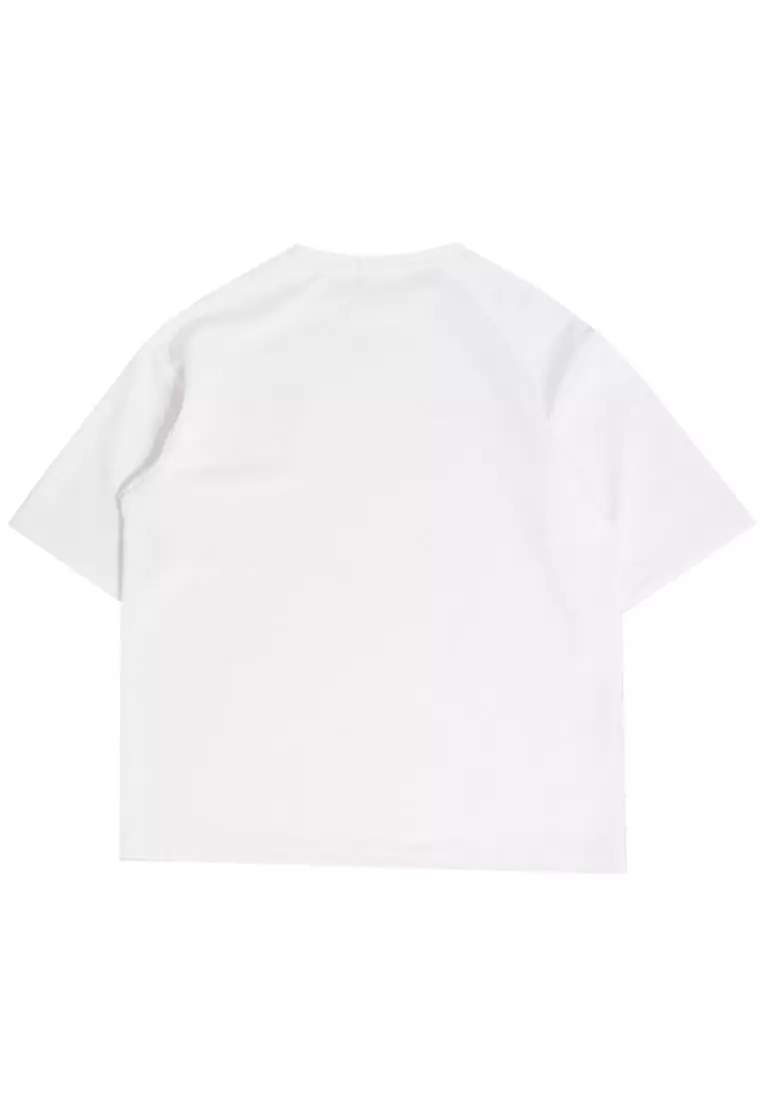 MTT81 kaos oversized estetik bahan tebal scubalux "thirdday long sign" putih