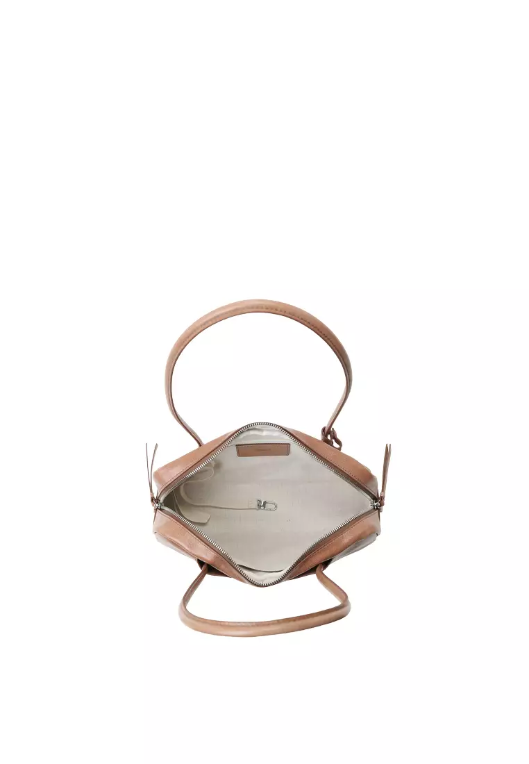 TONA Pocket East West Boston Bag - Distressed Taupe