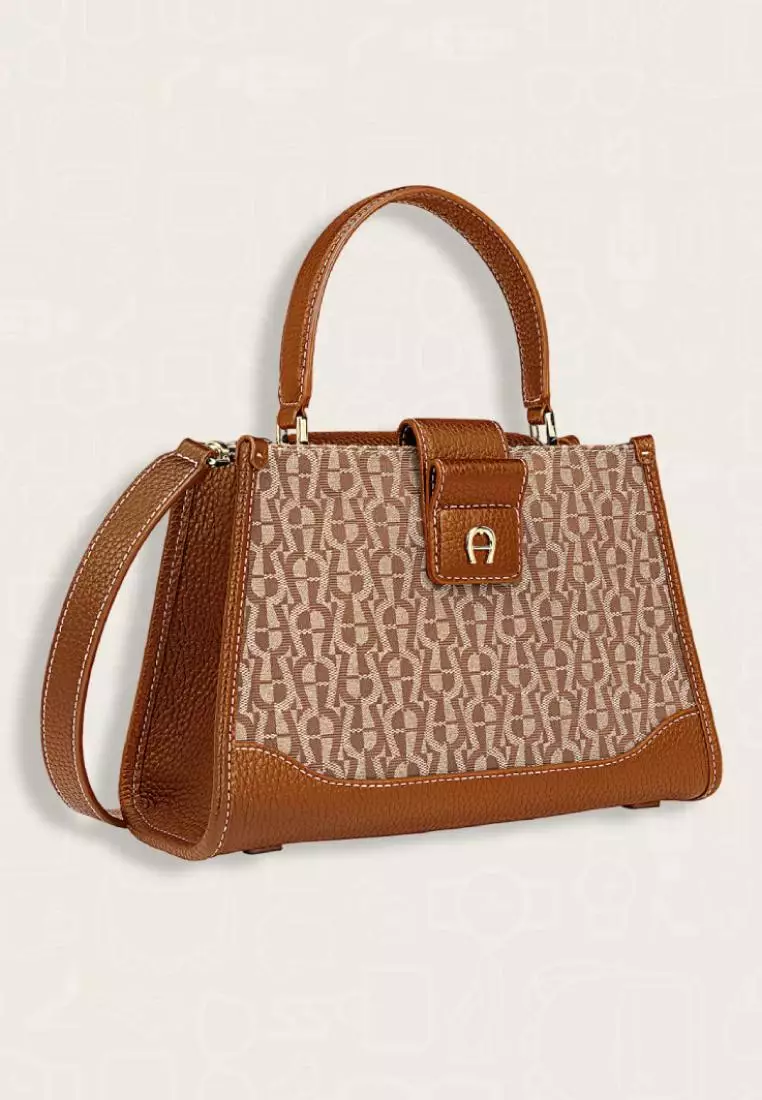 Jual Aigner Aigner Emea Handbag Logo S Cognac Original 2025