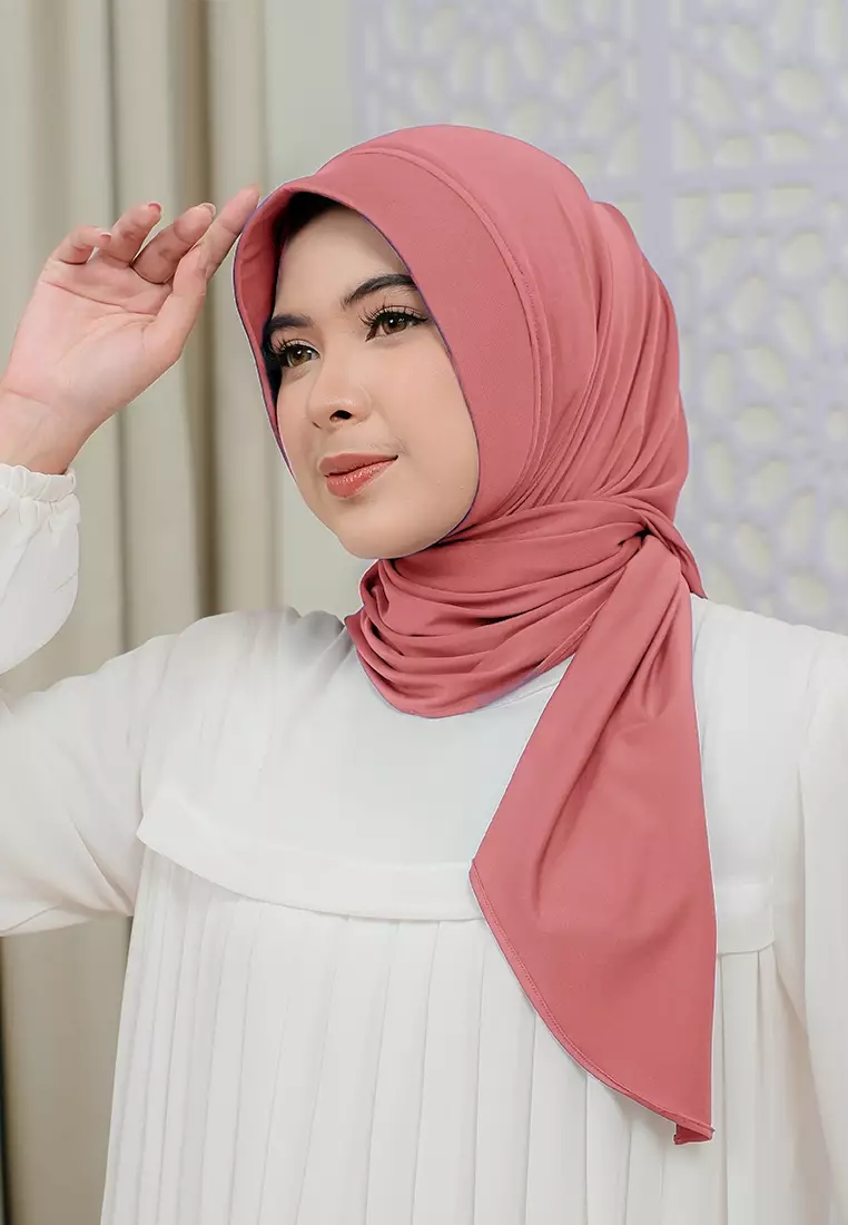 HIJAB INSTAN SOFTPAD AMEENA - LIGHT SALMON