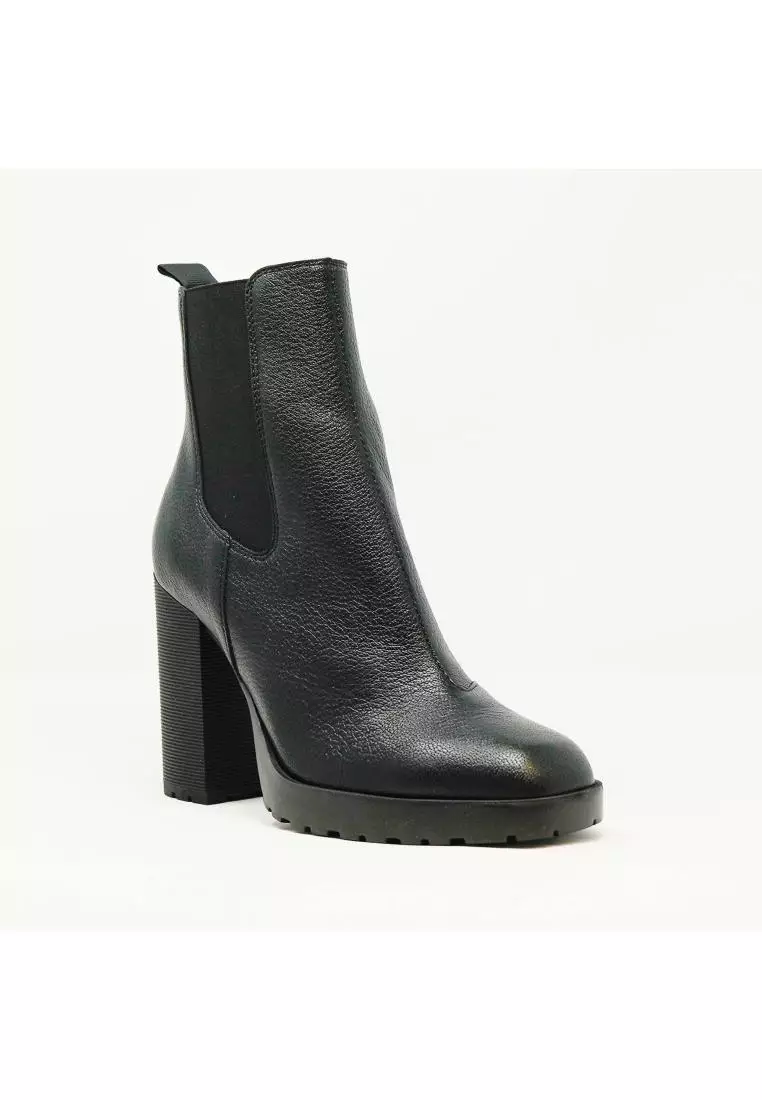 Hogan HOGAN Stivaletto In Pelle Nera Con Elastici Laterali Con