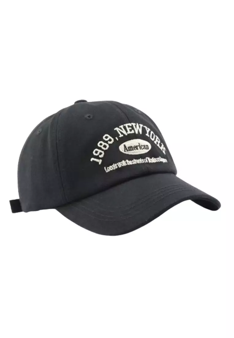 Topi Baseball Male Female Korean Version Couple ORIGINAL - Black