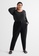 Mis Claire black Mis Claire Plus Size Tammie FLEXI Tapered Pants - Black F1267AA6B1F3A1GS_2