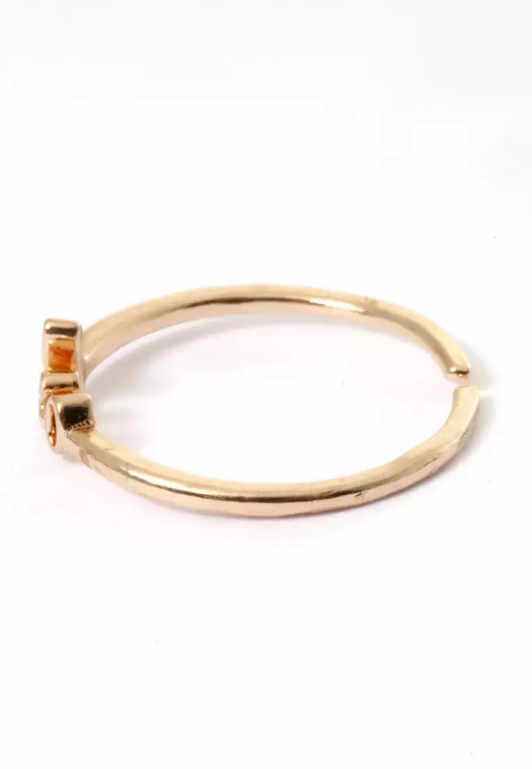 Ring Casual Rasi Bintang Perhiasan Aksesoris Fashion Wanita Gold - Leo