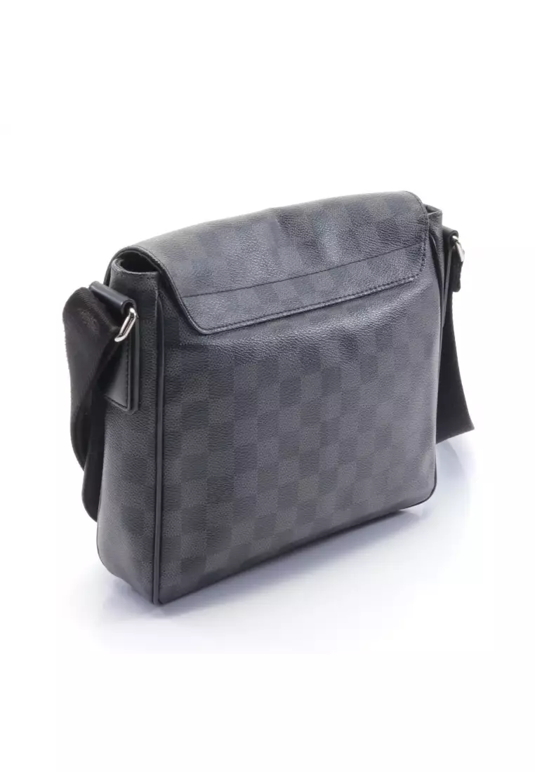 Louis Vuitton District PM Messenger Bag Damier Graphite Black for Women