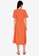 ZALORA BASICS orange Tie Detail Fit and Flare Dress 05131AA08F98B3GS_2