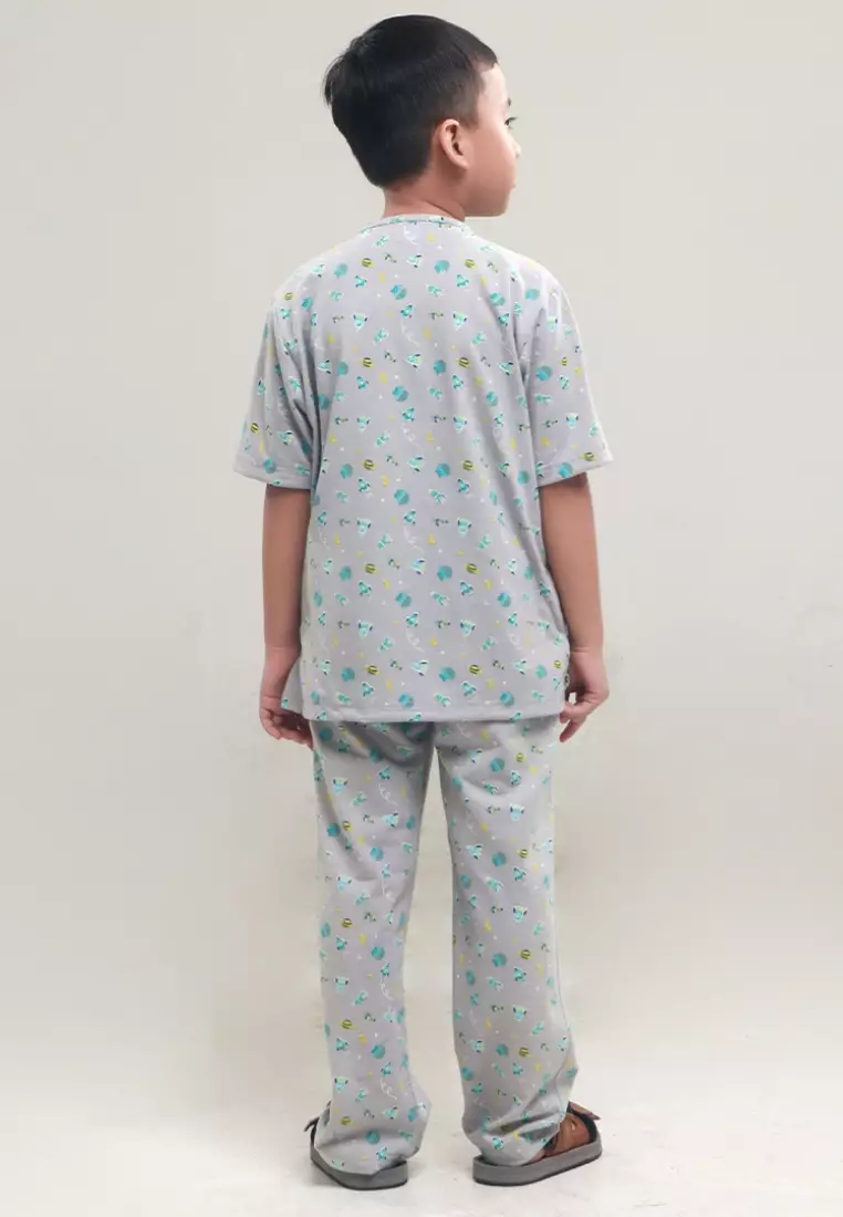 Rabbani - Setelan Baju Anak Laki-laki Kemkid Sinai Exclusive - Grey