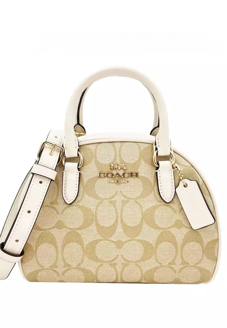 Coach Chalk White Signature Sydney Satchel 