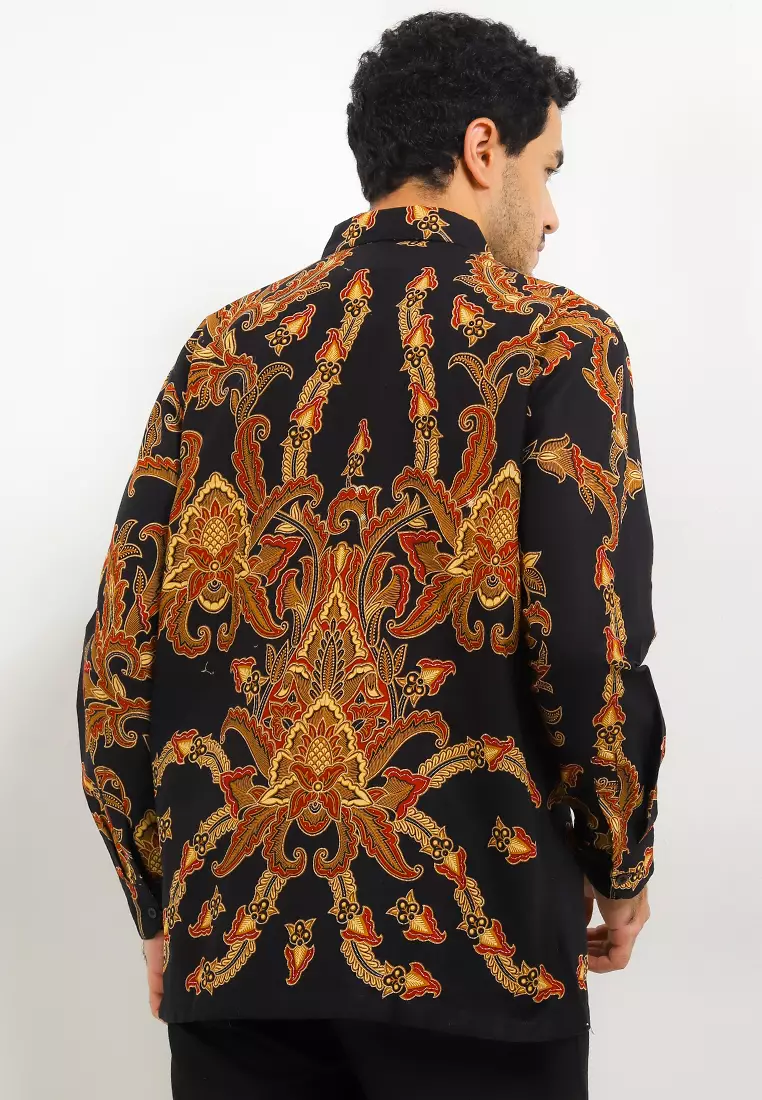 Kemeja Batik Lengan Panjang Motif Sekar Pergola