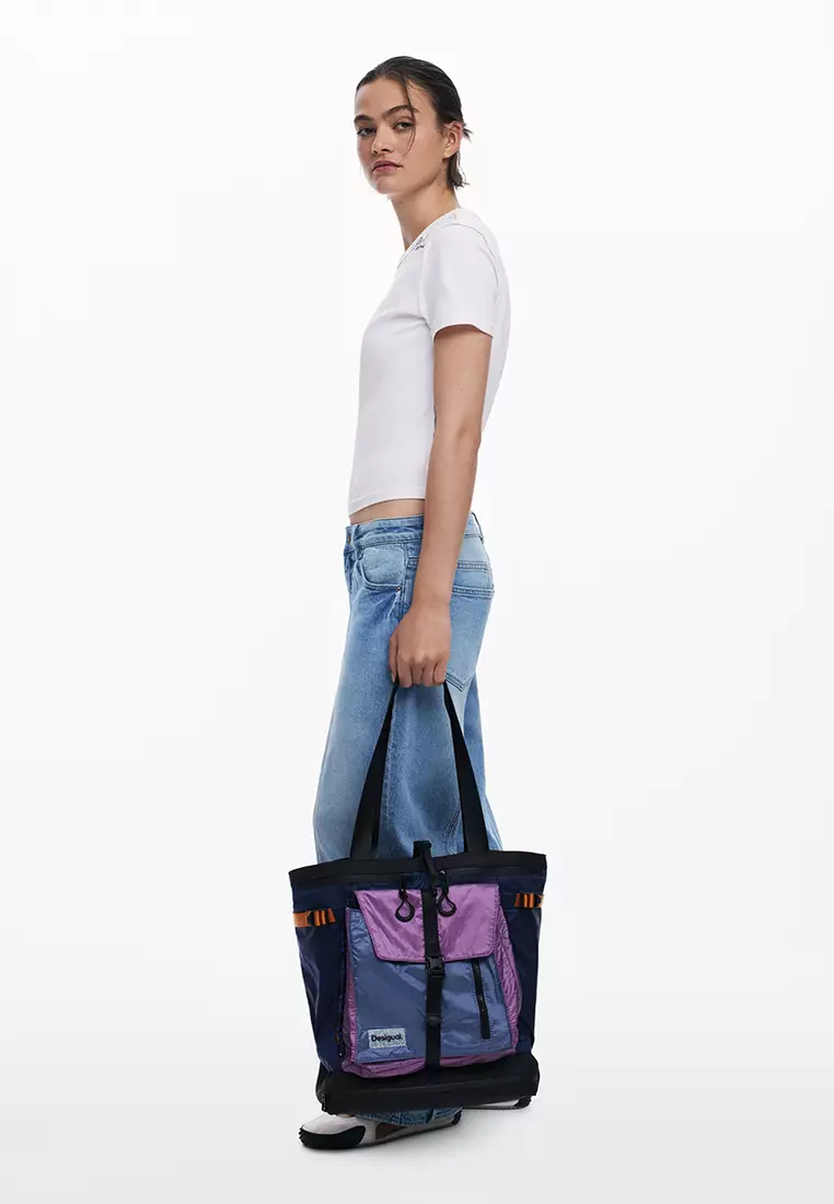 Large nylon tote backpack