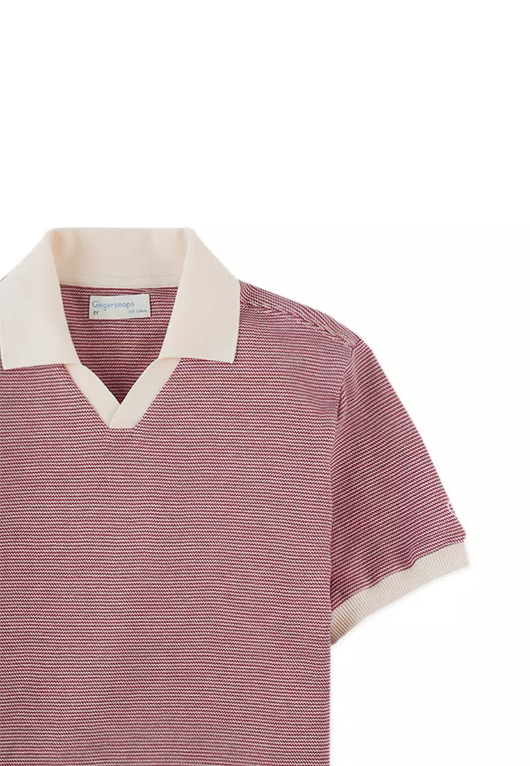 Alastor Striped Pique Polo Shirt