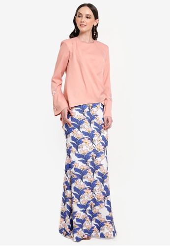 Maliana Set Modern Baju Kurung from Jovian Mandagie for Zalora in Pink