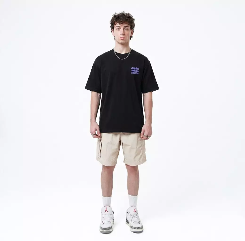 CELCIUS Kaos Lengan Pendek Oversize LIN001805C Hitam