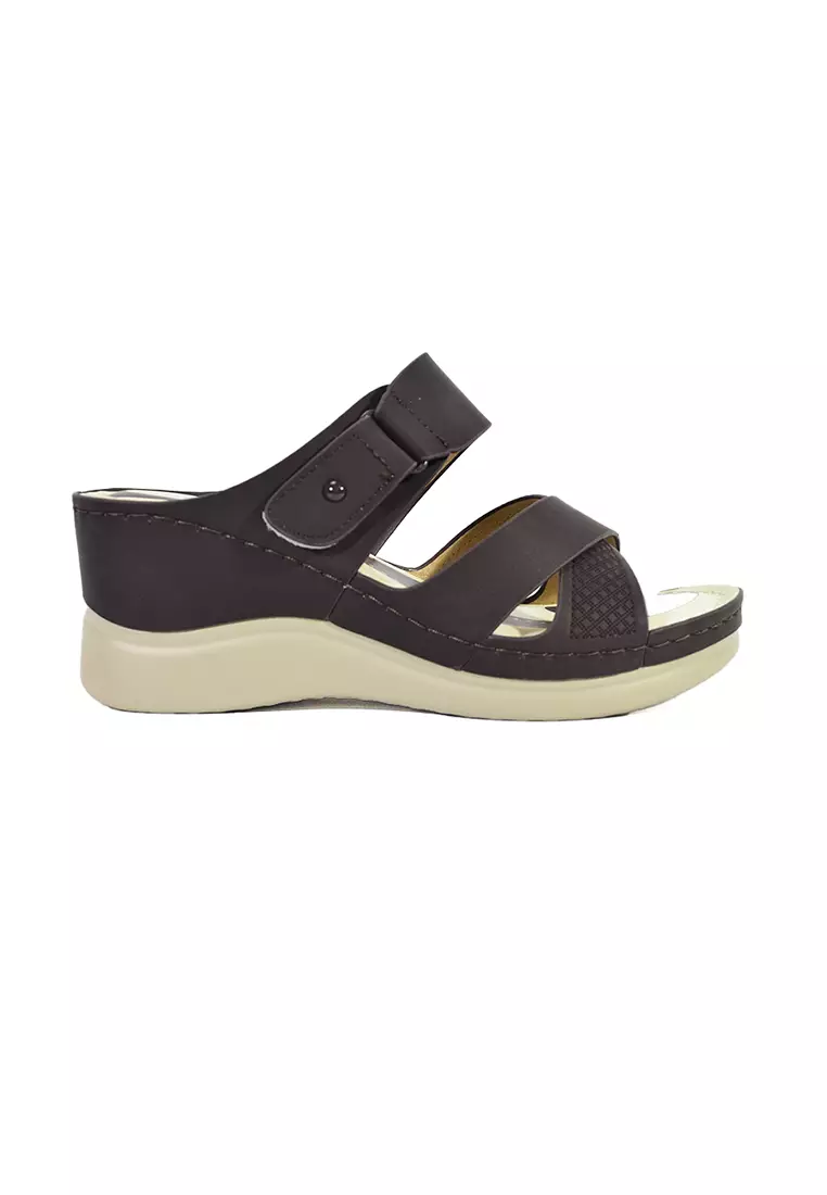 Discount on Mario D' boro Runway  shoes - SKU: Women's Wedge Sandals LX 27414 Dark Brown C56