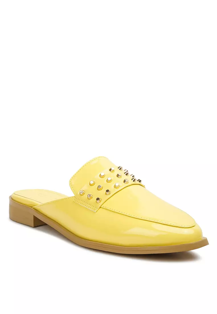 Studded mule flats sales