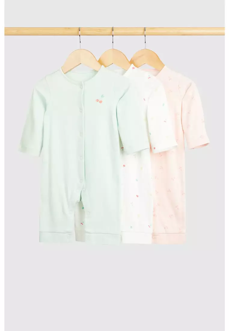 Fruit Footless Sleepsuits - 3 Pack