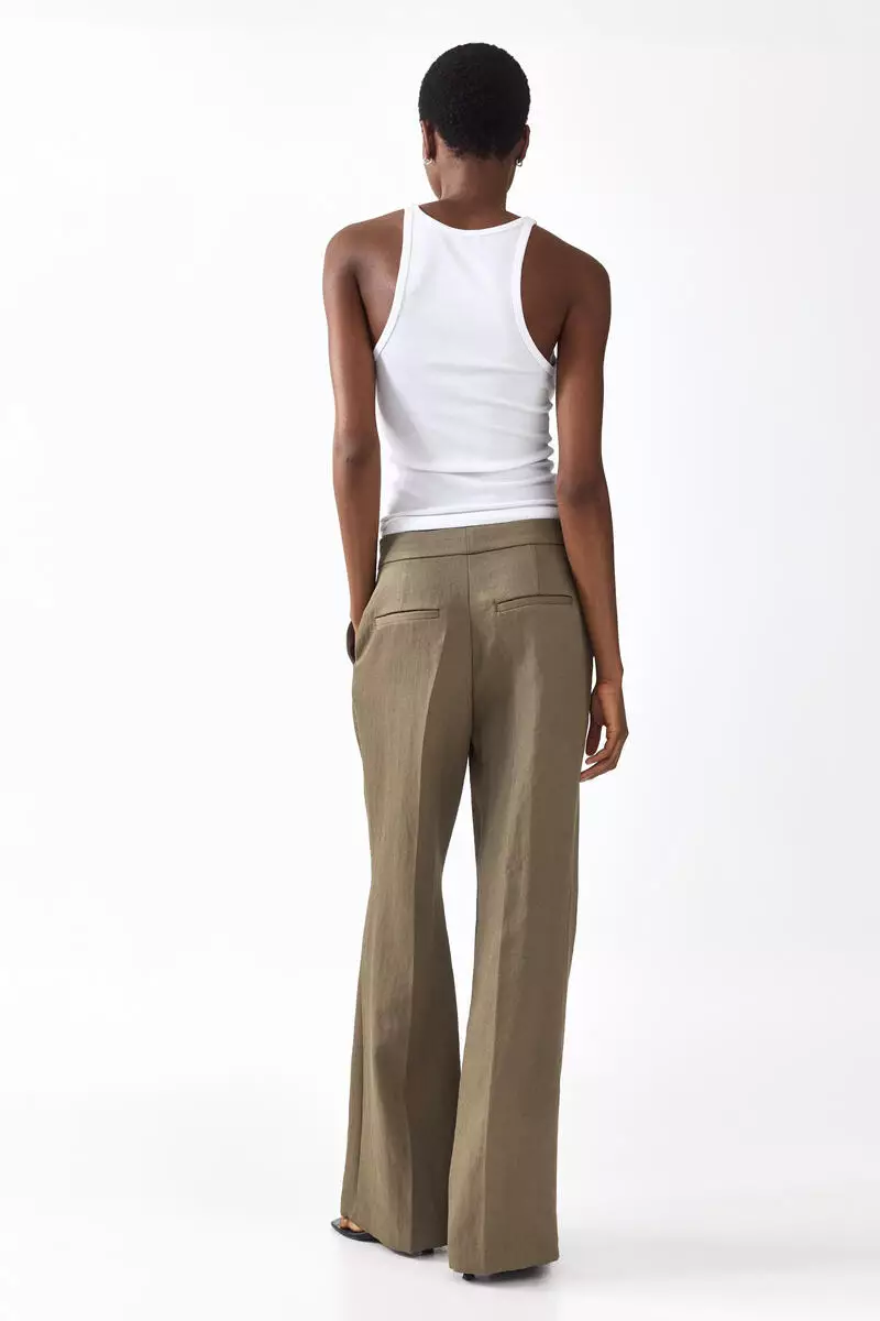 Bootcut tailored trousers