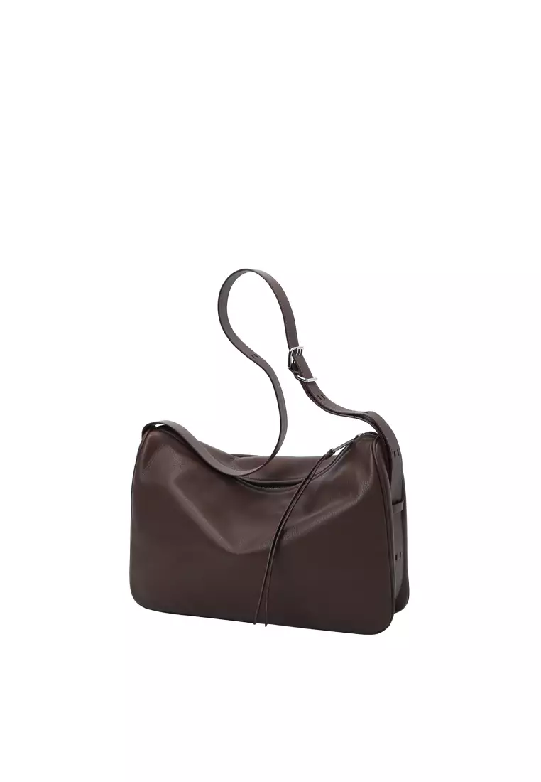 Slip Pockets Shoulder Bag - Cacao