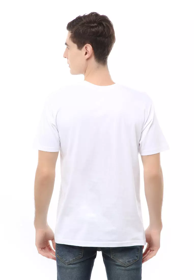 Jack T-Shirt Atasan Kasual Kaos Pria Patung Parody Lengan Pendek Material Cotton ORIGINAL - White