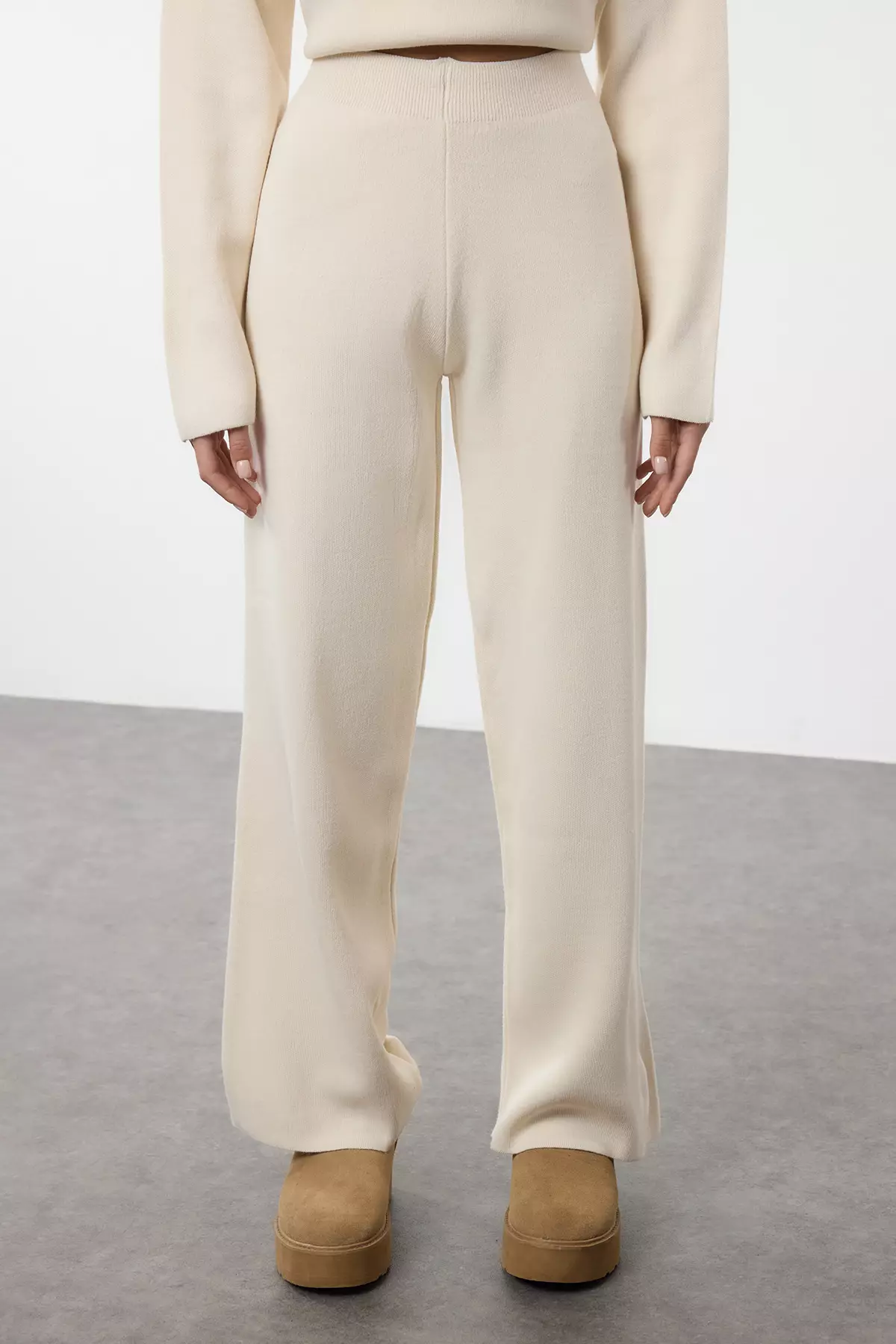 Striped Knitted Sweater and Pants Set