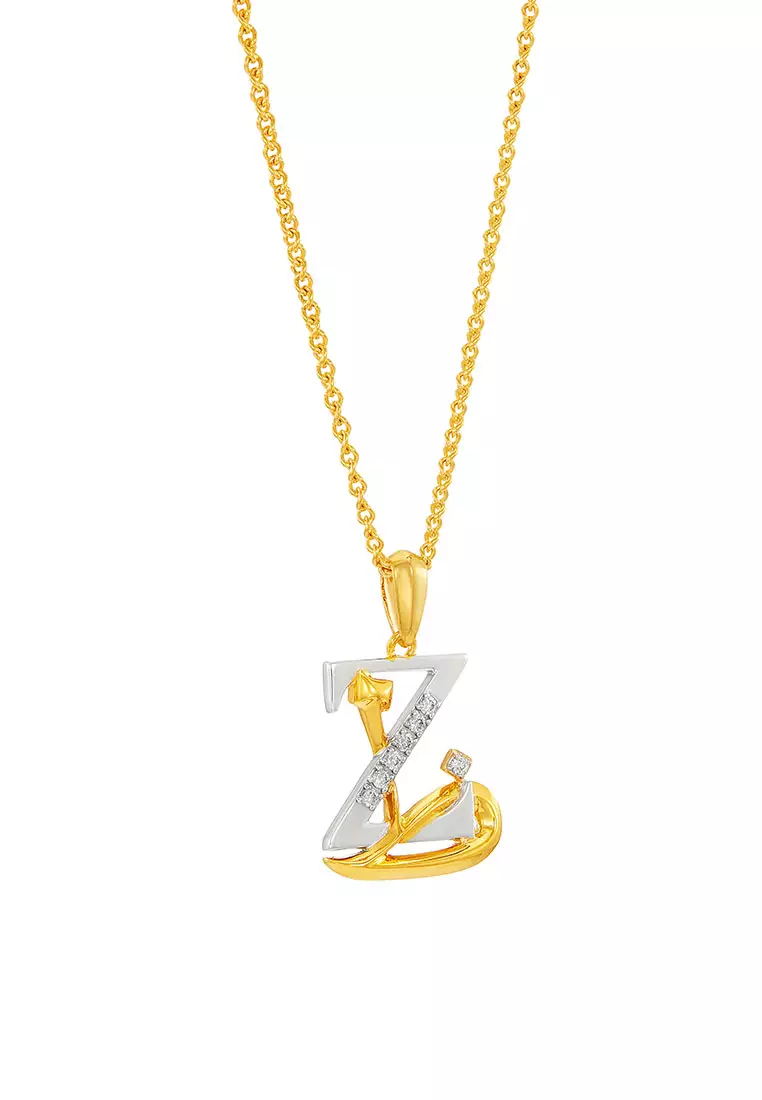 HABIB TULUS | Diamond Necklace in 375/9K Yellow and White Gold (Alphabet) 560710724(Z-ZA)-YG