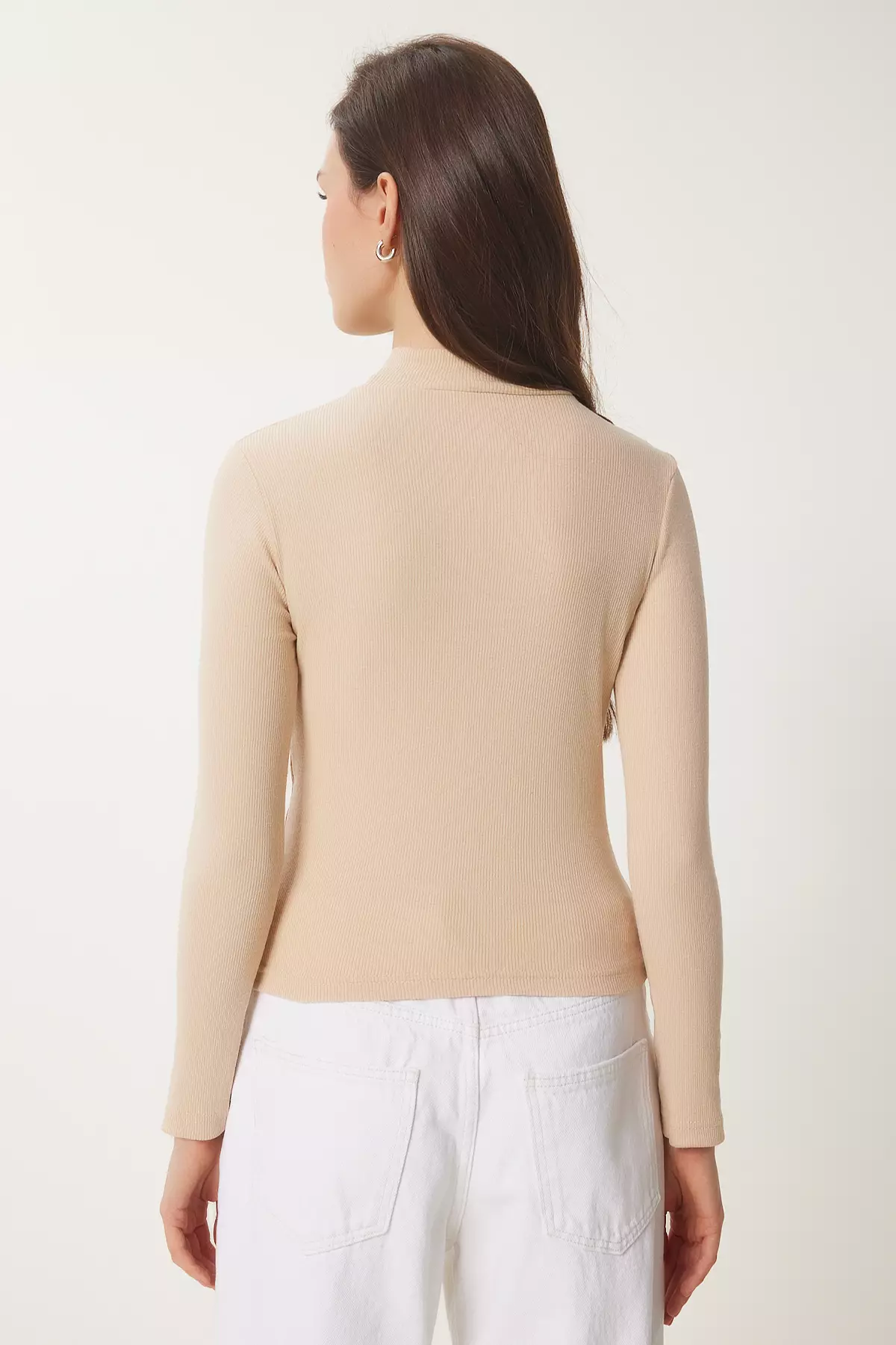 Dark Pink Cream Ribbed Knitted Blouse - 2-Pack, Cut Out Detail, Gt00235